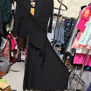 Nwt Elegant Black Wrap Dress #139